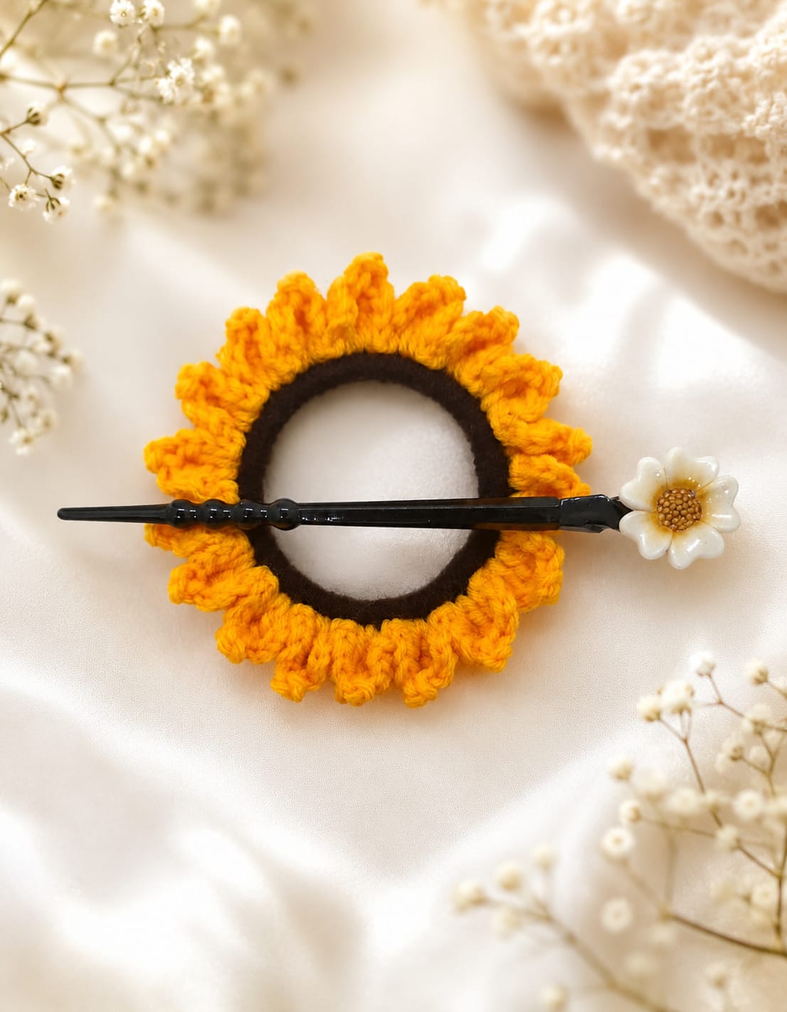 Crochet Hair Bun Pin
